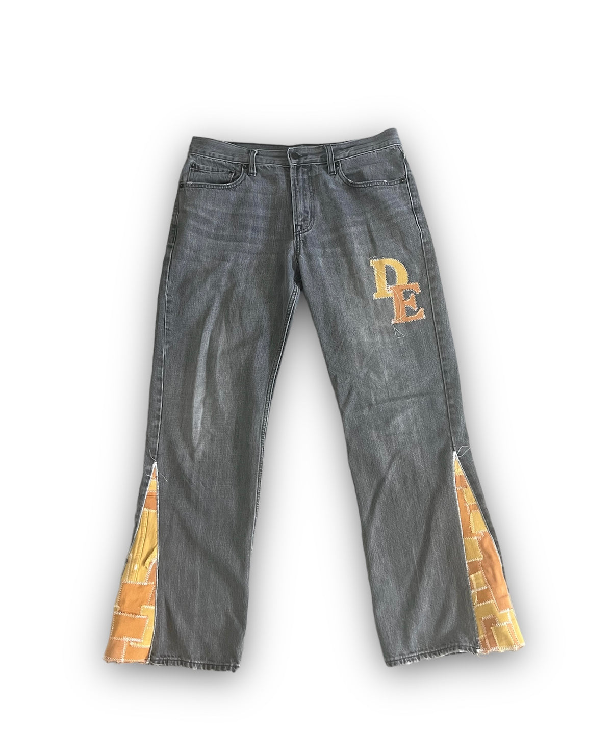 Sunburst Patchwork Flared Denims