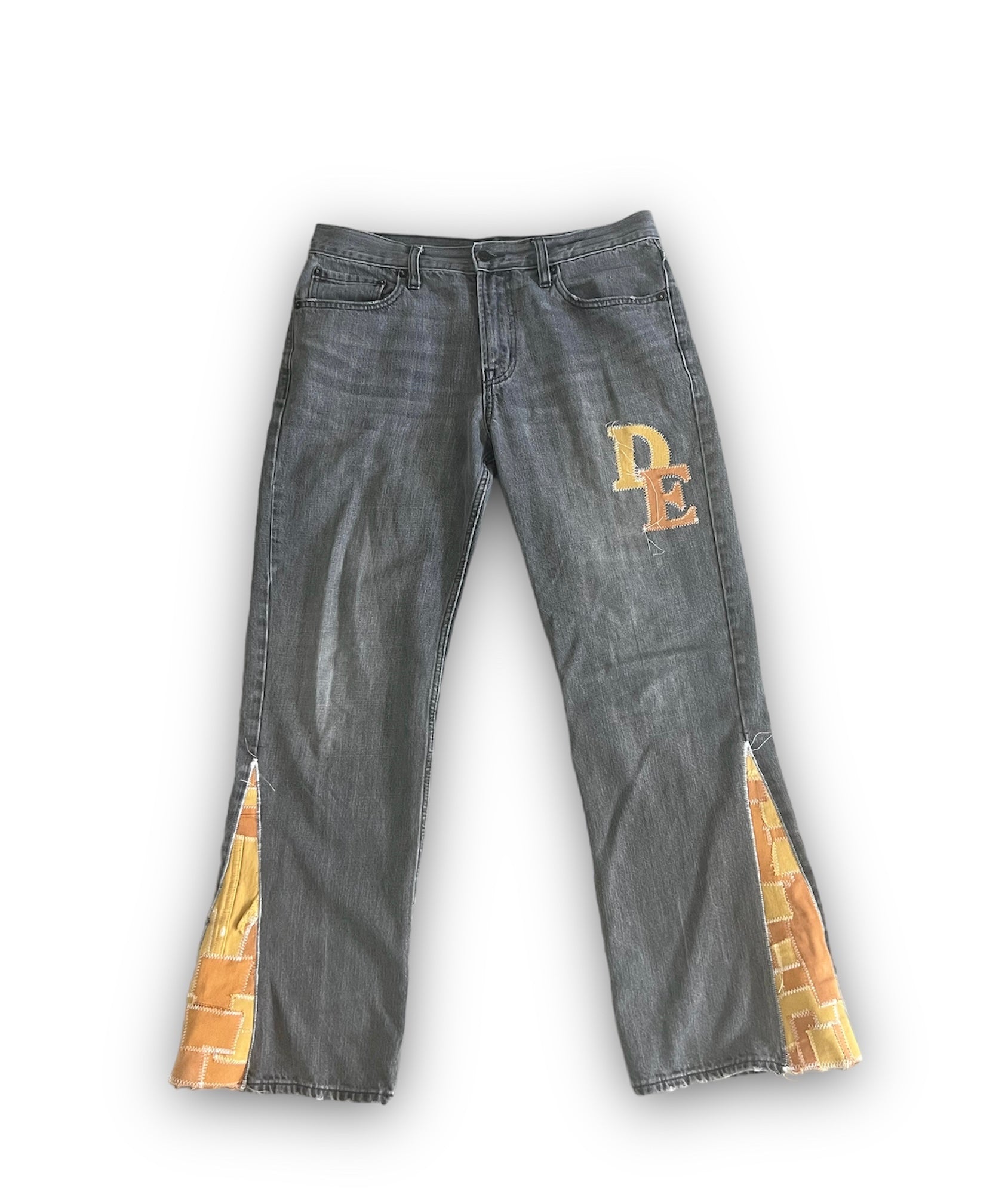 Sunburst Patchwork Flared Denims