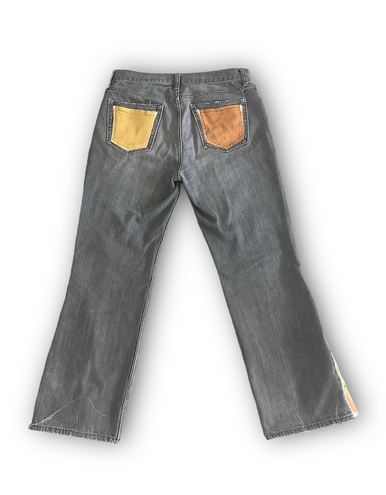 Sunburst Patchwork Flared Denims